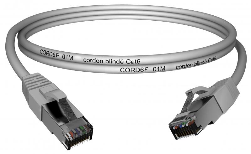 Photo Cordon RJ45 LINK+ F-UTP CAT6 - 0,5m | Ref : CORD6F005M