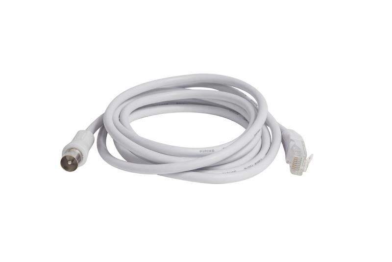 Photo Cordon Balun TV RJ45 vers IEC 9.52 mle | Ref : CORDBALRJIEC25