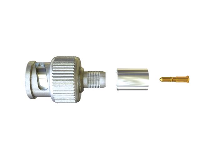 Photo BNC mle  sertir pour cble coaxial type KX6 - RG59 - 75 ohms | Ref : DMSE75HQ