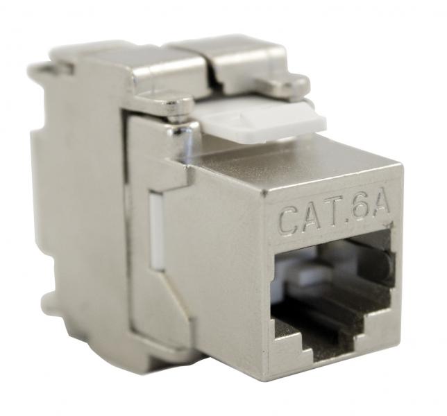 Photo Connecteur RJ45 sans outil CAT6A blindé 360° | Ref : ECONN6AFS8