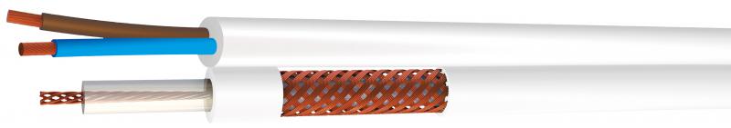 Photo C�ble hybride de vid�osurveillance plat blanc 1 KX6 + 1 c�ble d�alimentation 2-0.75mm� - Touret de 250m | Ref : FCCKX6275T250