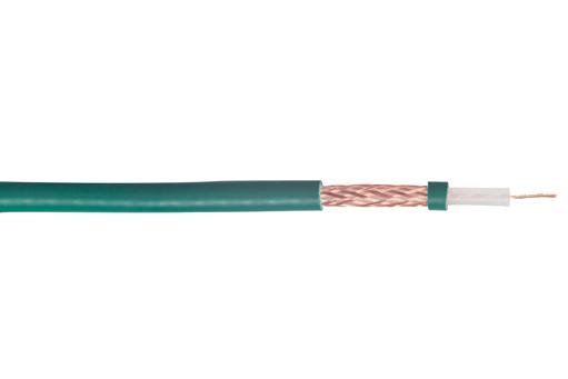 Photo C�ble  coaxial de vid�osurveillance KX6 bas� sur la Norme NFC 93-550 de couleur verte - Bobine de 100m | Ref : KX61