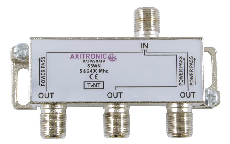 Photo Rpartiteur terrestre et satellite avec passage dalimentation - 3 sorties | Ref : S3WN