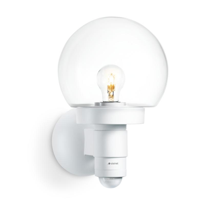 Photo Applique L 115 Avec Détecteur Blanc ampoule E27 | Ref : 657413