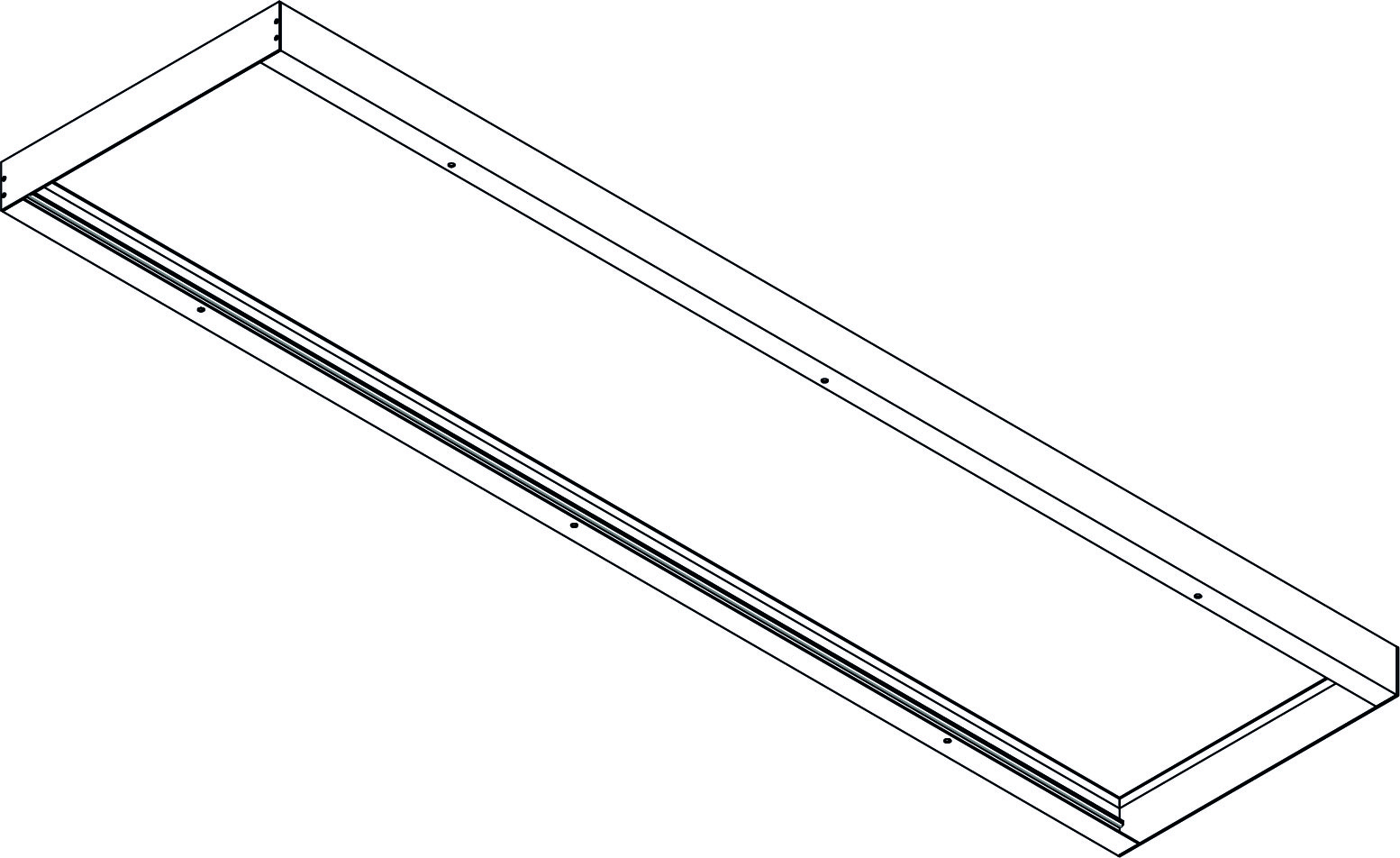 Photo KIT CADRE SAILLIE 1200X300 BLANC | Ref : KFS12X3B