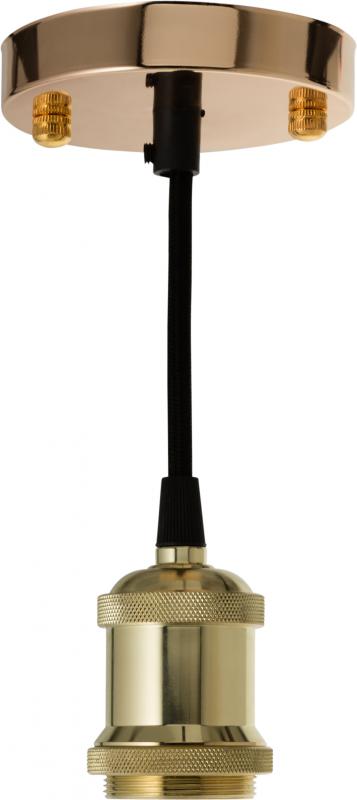 Photo SUSPENSION E27 TEXTILE 1M50 CUIVRE ANCIE | Ref : 00132-LUM