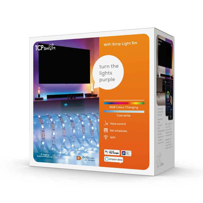 Photo RUBAN LED SMART WIFI 5M RGB 4K DIM 17W I | Ref : SWR5M