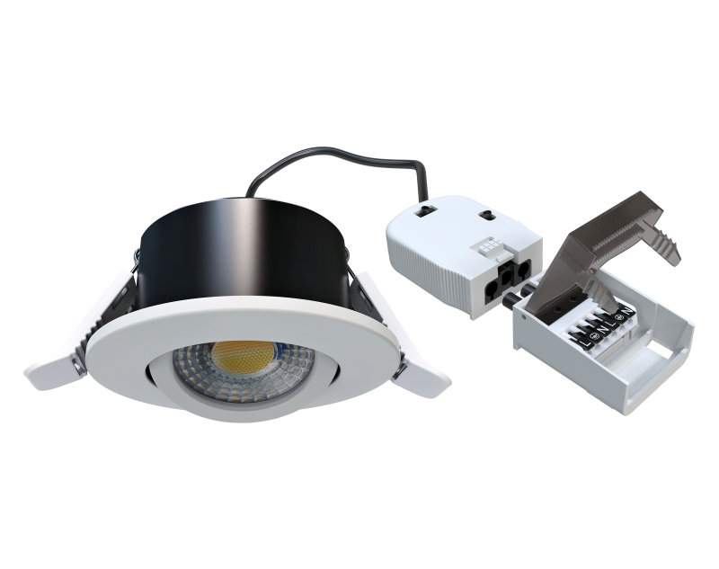 Photo SPOT ENCASTRE IP65 5-8W ORIENTABLE 4CCT | Ref : LXSO5-8CCTB