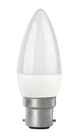 Photo LAMPE LED 5W B22 FLAMME 330LM 2700K OPALE | Ref : L5B22FL27K