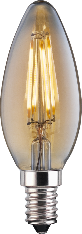 Photo LPE LED VINTAGE 4W FLAMME E14 370LM 2400 | Ref : LV4E14FL24K