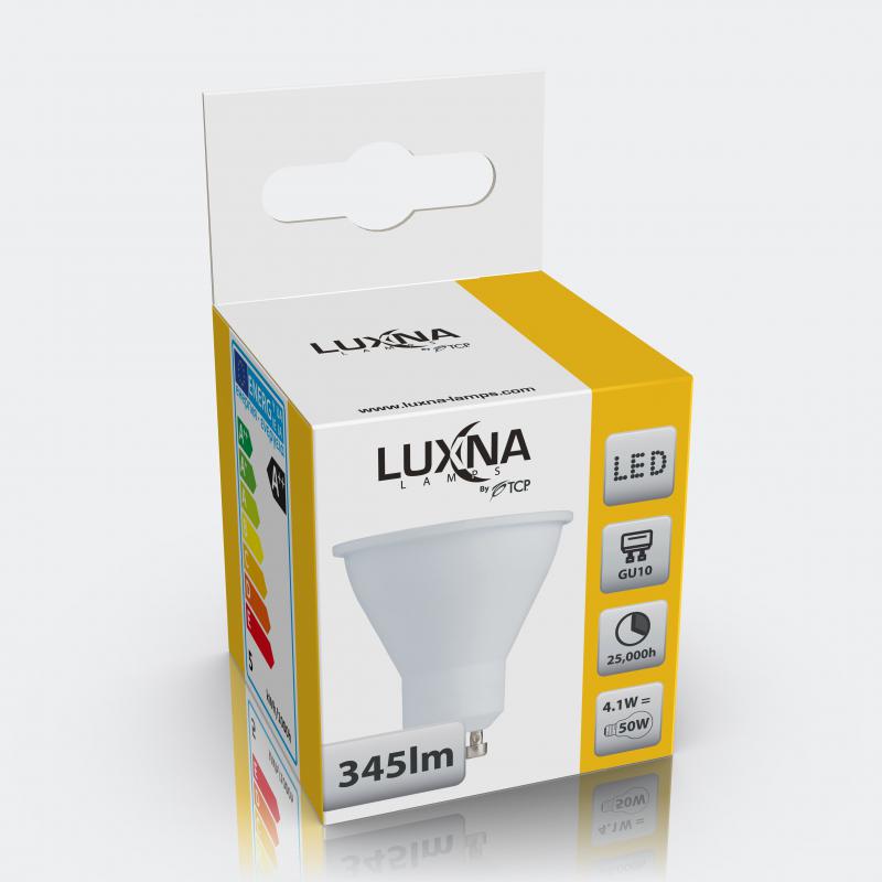 Photo LAMPE LED 4.1W GU10 345LM 3000K BLANC | Ref : L4GU3KB