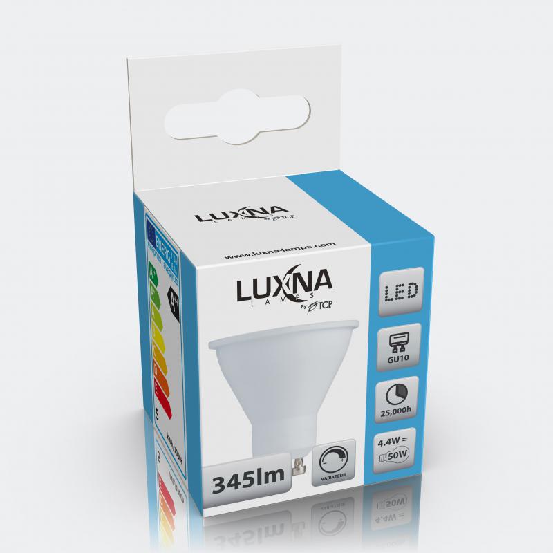 Photo LAMPE LED 4.4W GU10 345LM DIMMABLE 4000K B | Ref : L4GU4KDB