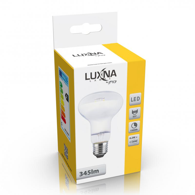 Photo LAMPE LED FILAMENT 4W R63 E27 345LM 2700K | Ref : LF4E27R6327K