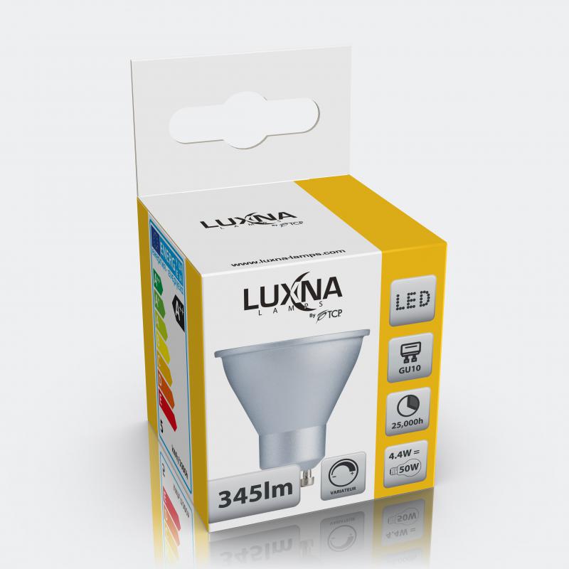 Photo LAMPE LED 4.5W GU10 345LM DIMMABLE 3000K S | Ref : L4GU3KDS