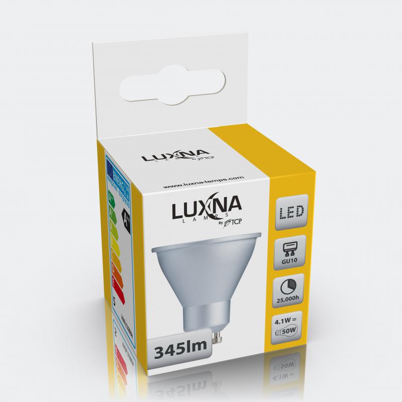 Photo LAMPE LED 4.1W GU10 345LM 3000K SILVER | Ref : L4GU3KS