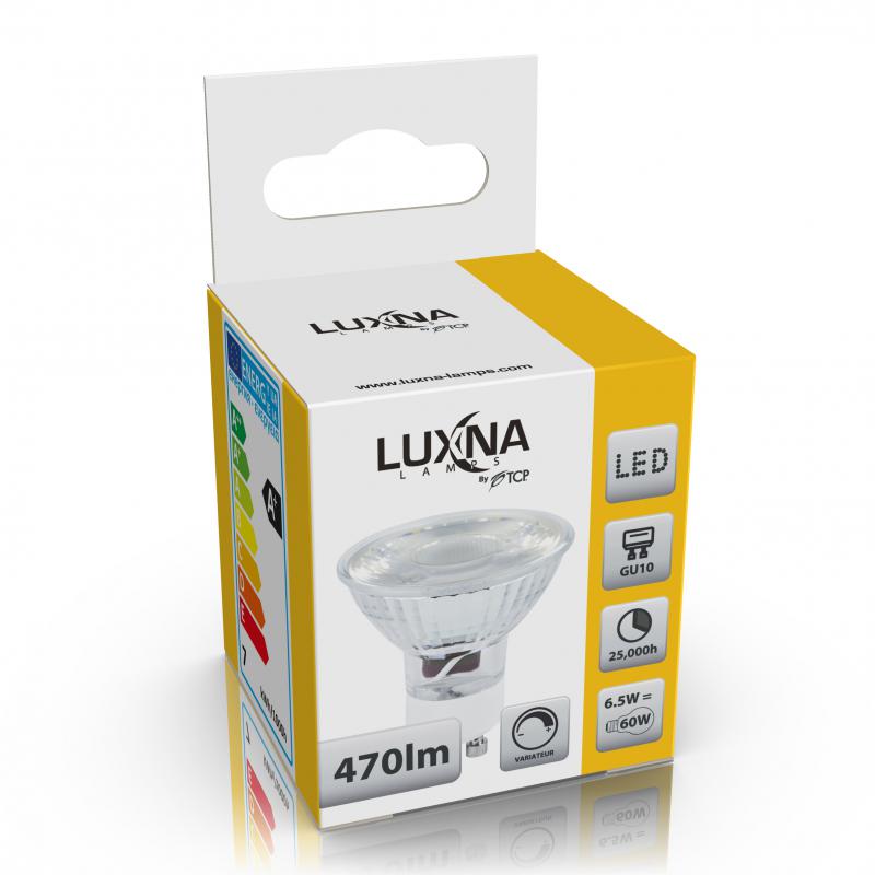 Photo LPZ LED 6.5W GU10 470LM DIMMABLE 3000K G | Ref : L6GU3KDG