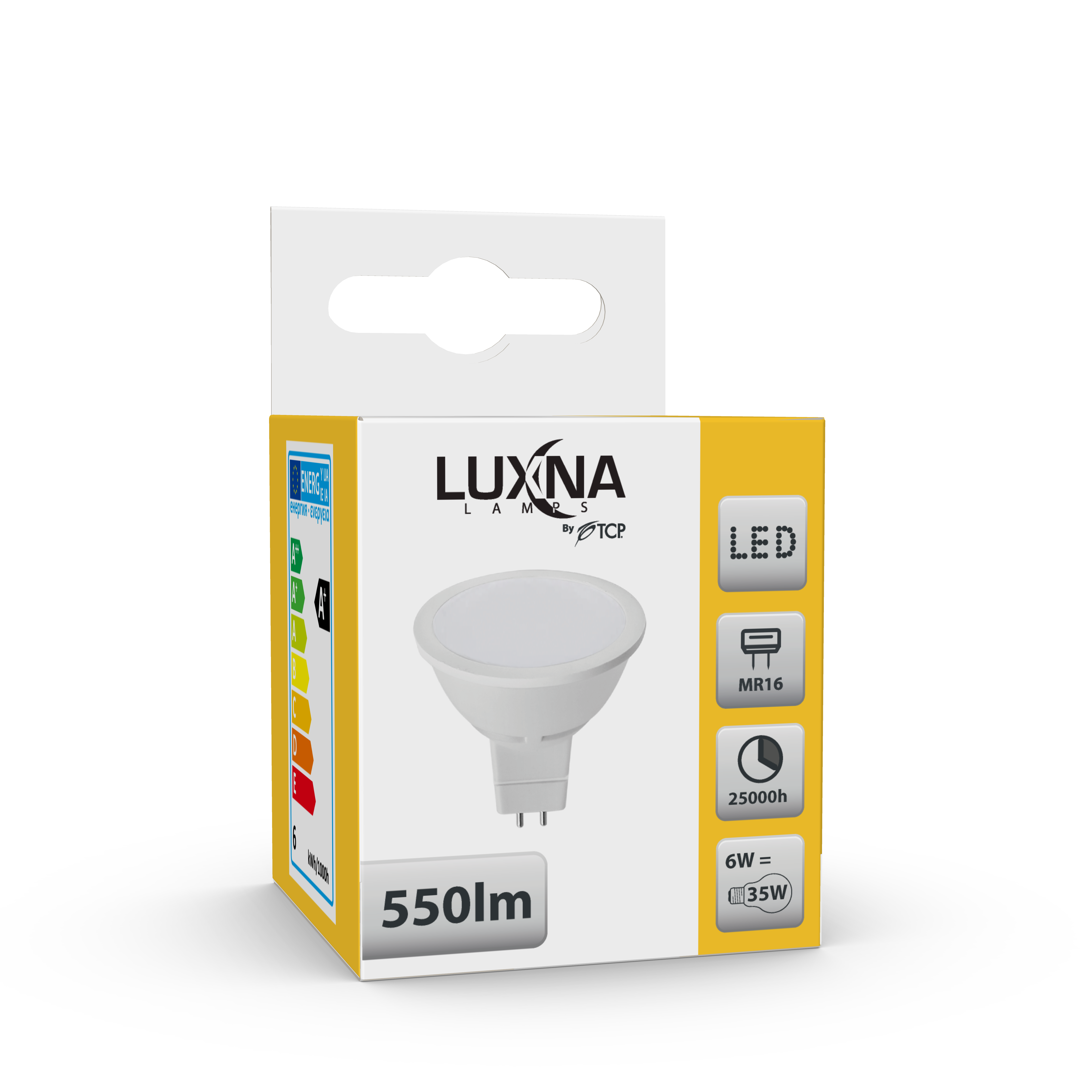LAMPE LED MR16 12V GU5.3 6W 550LM 100D 3 - LUXNA LIGHTING L6GX3K100B