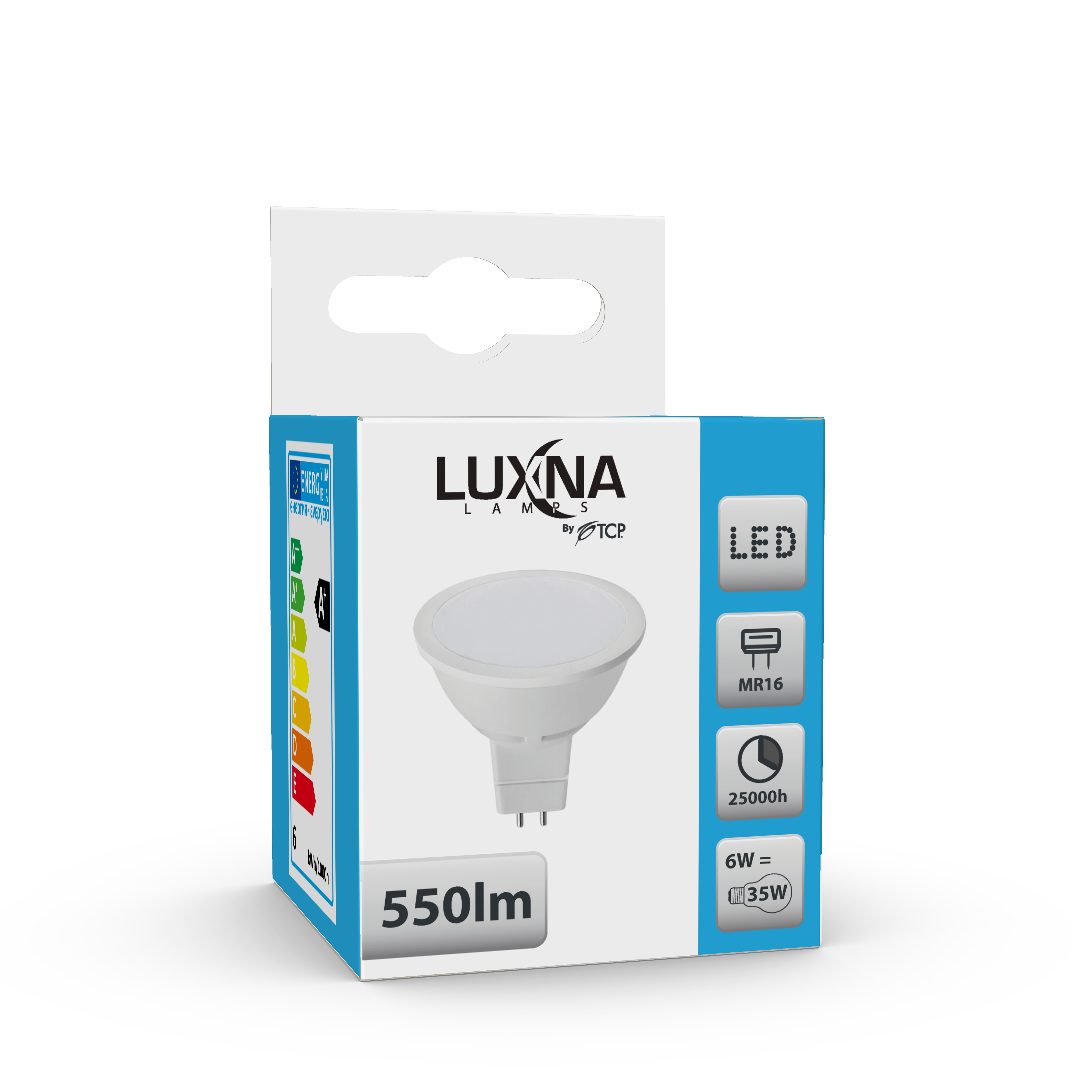 LAMPE LED MR16 12V GU5.3 6W 550LM 100D 4 - LUXNA LIGHTING L6GX4K100B