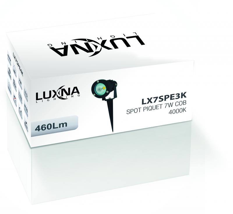 Vignette 2 produit SPOT PIQUET 7W COB 3000K 525LM IP65 | Ref : LX7SPE3K