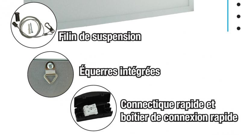 Vignette 2 produit PANEL LED BLC 600 35W PRISMATIQUE 3325LM | Ref : LXPLP6X635WBNB