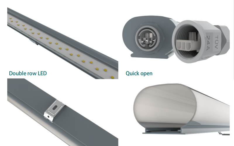 Vignette 2 produit ETANCHE LED IP65 1.5M 42W 6000LM 4000K C | Ref : LXEL1504K