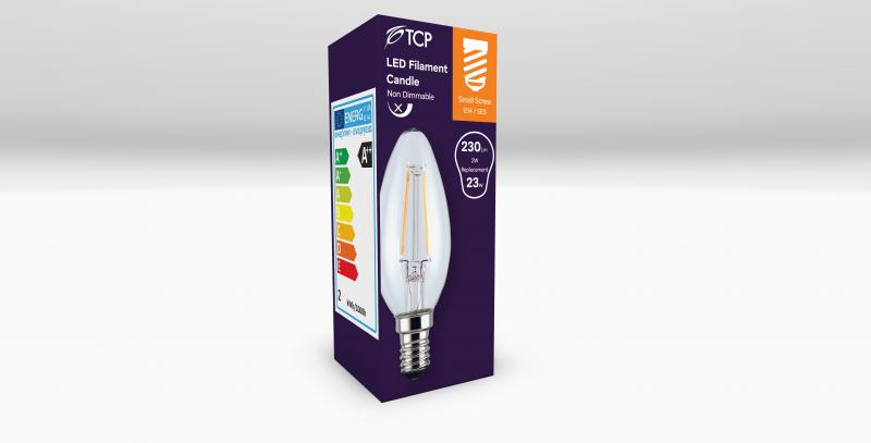 Vignette 2 produit LPE LED FILAMENT 2W FLAMME C35 E14 250LM | Ref : LF2E14FL27K