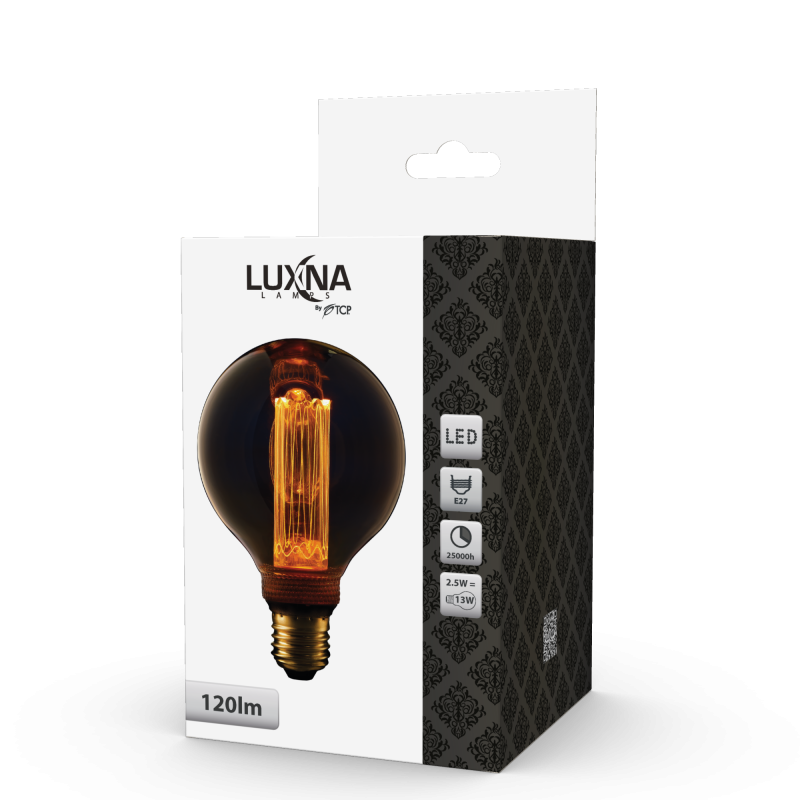 Vignette 2 produit LPE LED GLOBE 3W G95 E27 120LM 1800K | Ref : LE3E27G9518K