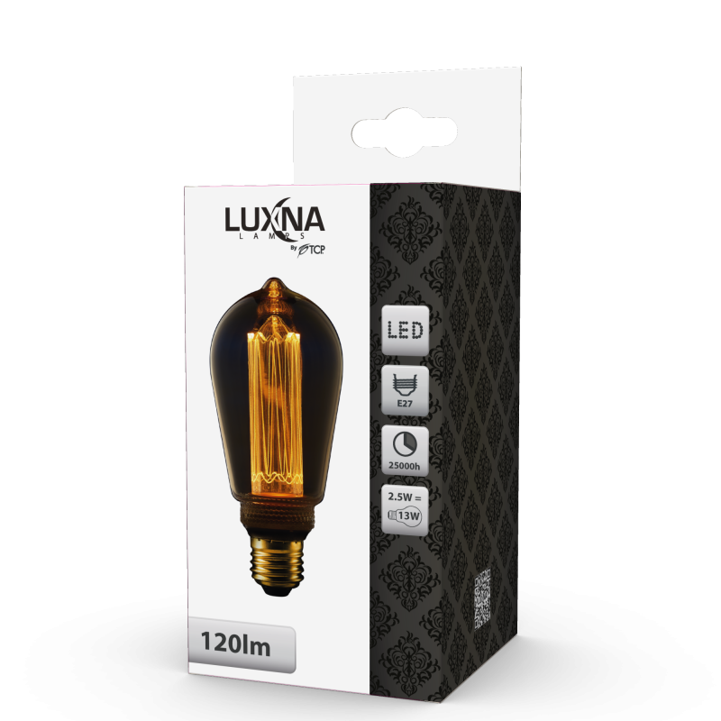 Vignette 2 produit LPE LED GRAVE 3W ST64 E27 120LM 1800K | Ref : LE3E27ST6418K