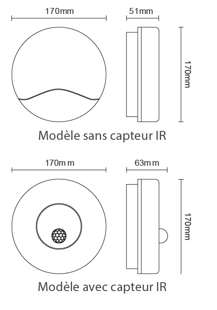 Vignette 3 produit Ref : LX12HDRCCTG | HUBLOT LED DESIGN ROND 12W CCT IP65 CL2