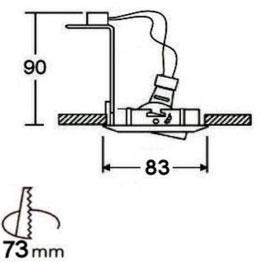 Vignette 3 produit Ref : DLTCAB | Kit tbt orientable 50w12v cable