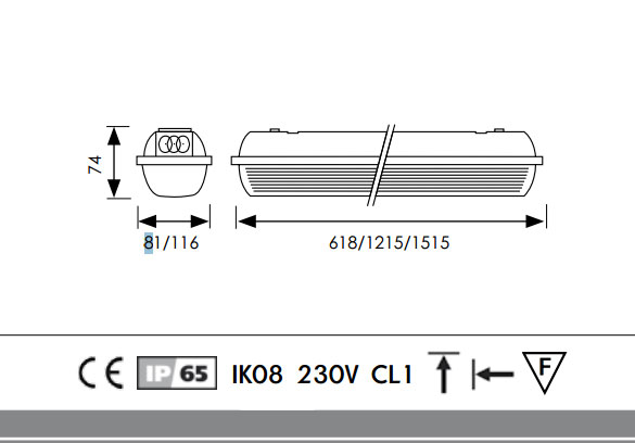 Vignette 3 produit Ref : LX114/HF | Etanche 1x14 electronique Ip65