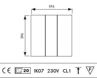 Vignette 3 produit Ref : LX50190EC | Encastré indirect flc2x36hf kit blanc