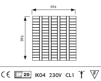 Vignette 3 produit Ref : LX50630E | Encastr� 4x18w hf ve blanc