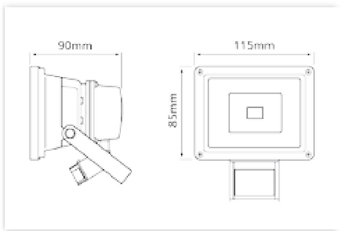 Vignette 3 produit Ref : LX5601/2/CW | Projecteur ledtec 10w 5500k noir