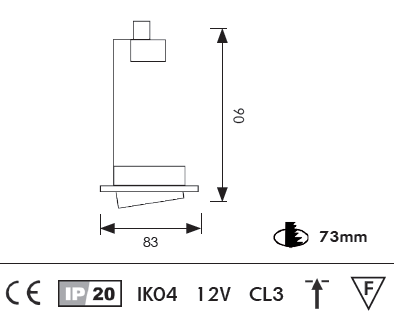 Vignette 3 produit Ref : LX6010/2/GZ | Encastr hal 50w gz10 noir