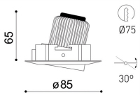 Vignette 3 produit Ref : LXA06002 | Kit encastr orientable led 3k 7w blanc