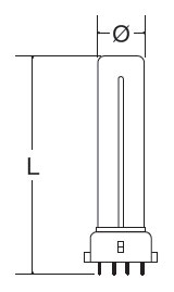 Vignette 3 produit Ref : 1525-0006 | LAMPE FLC PLS 2G7 9W 4000K