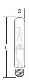 Vignette 3 produit Ref : EDHPIT400P    | Lampe iodure m�tal 400W - E40 Tubulaire Dual PLUS 4200K