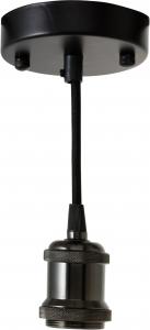 LUXNA LIGHTING Suspension e27 textile 1m50 noire 00133-LUM