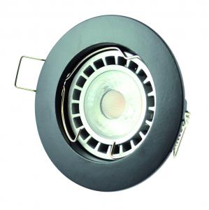 LUXNA LIGHTING Spot encastre fixe noir gu10 d78+douille KSD78N