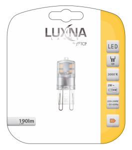 LUXNA LIGHTING Lpe led capsule 2w g9 190lm 3000k L2G93K2