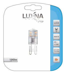 LUXNA LIGHTING Lpe led capsule 2w g9 190lm 4000k L2G94K2