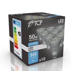 LUXNA LIGHTING Pack 10 led 5w gu10 345lm 4000k silver BL5GU4K