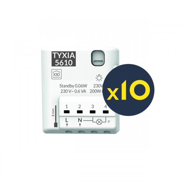 Photo Eco Pack Tyxia 5610 Lot de 10 I Rcepteurs micromodules radio clairage | Ref : 6351446