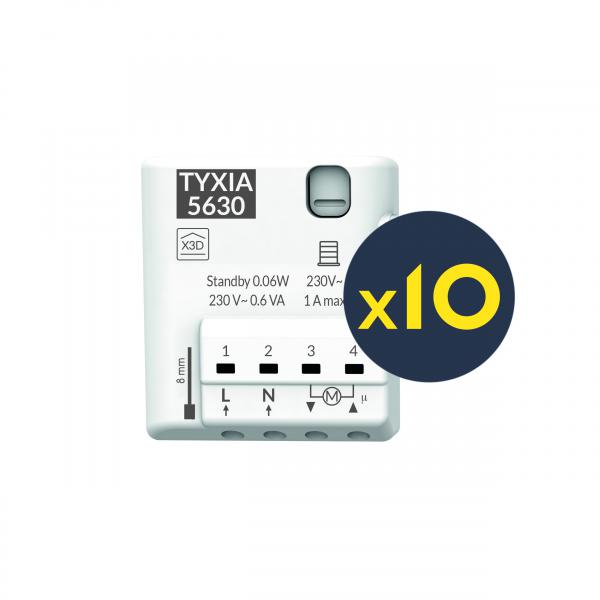 Photo Eco Pack Tyxia 5630 x 10 | Récepteurs micromodules radio pour volets roulants | Ref : 6351447