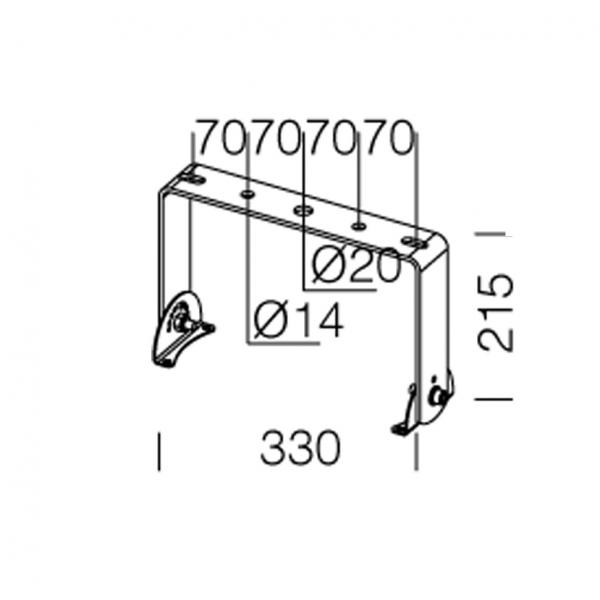 Vignette 2 produit Intérieur étrier gamme Argon 3.5 graphite 0.02kg en acier galvanisé avec une échelle graduée | Ref : 2202593500