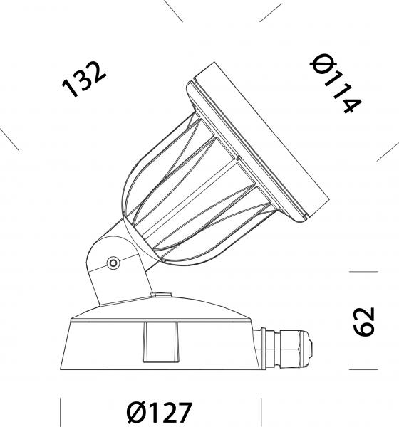 Vignette 2 produit KOALA 1537 LED 13W 3000K CELL ARG.MET | Ref : 43182800