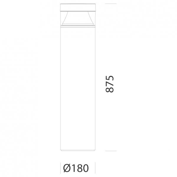 Vignette 2 produit FARO 5 HAUT 1797 GRA CELL 13W IP65IK10 2000LM 4000K | Ref : 51063100