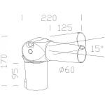 DISANO ILLUMINAZIONE Acc. 405 fixation pour poteau argent 99138500