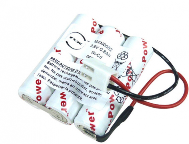 Photo Batterie eclairage secours 3x AA HT 3S1P ST1 3.6V 800mAh JST | Ref : MXN0052